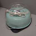 Dash SmartStore Deluxe Stirring Popcorn Maker - Hot Oil Electric Popcorn Popper with Butter-Warming Tray, Clear Serving Bowl, Storage Lid & Measuring Cup - 24 Cups, Aqua