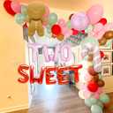 Pink Two Sweet Banner Second Birthday Gingerbread Decor Sweet Christmas Decorations Gingerbread Birthday for Sweet Banner Second Party Decor