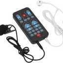 Voice Changer, Portable Mini Voice Changer Device Handheld Sound Card 8 Fixed Sound Effects Plug and Play, Gaming Recording, for Mobile Phone Computer