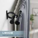 Matte Black Double Blackout Curtain Rods 72 to 144 Inches (6-12 Feet),1-Inches Front and 5/8 Inches Back Adjustable End Cap Double Window Drapery Rod for Drapes and Curtains