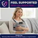 YESINDEED Post Mastectomy Pillow – Recovery Cushion with Strap, Shoulder Loops & Gel Pack – Charcoal Gray Support Pillow for Breast, Heart, C‑Section & Hysterectomy Recovery (Grey)