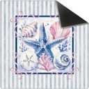 Coquette Pink Bow Coastal Beach Mahjong Mat 31.5x31.5 Inch