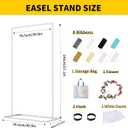 Wedding Welcome Sign Stand, Adjustable Wedding Sign Holder,Heavy Duty Metal Welcome To Our Wedding Sign Display Stand for Wedding Parties Commercial Events (White)