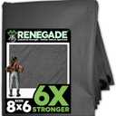 RENEGADE Truck Bed Cargo Cover 8x6 ft  Heavy Duty, 6X Stronger, Waterproof, UV-Resistant, PFAS-Free  Tarp for Pickups, Trailers & Exterior Hauling Protection