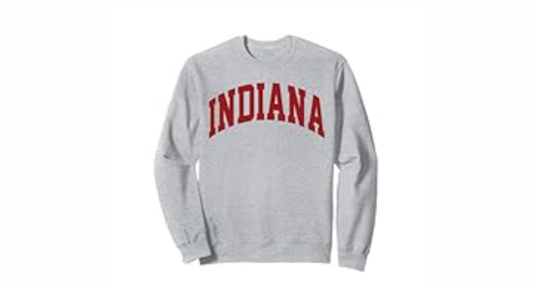 Retro Indiana Men Indiana Women Vintage Red Souvenir Tee IN Sweatshirt, L