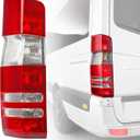 Replacement Driver Side Tail Light Without Circuit for 2007-2018 Mercedes Sprinter Van and 2007-2009 Freightliner Sprinter Van, Taillights, Left Rear Brake Lamp w/o Bulbs