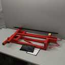 Lawn Mower Lift Jack, Lifting Platform 882 Lbs Capacity Telescopic Maintenance Jack for Garden Tractors and Riding Lawn Mower with Manual Handle & Power Tool Extension Handle - Red