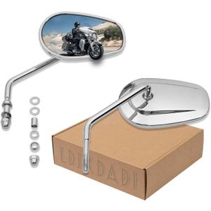 Chrome Sportster Mirrors for Road King Street Electra Glide Dyna Softail Road Glide Motorcycle Rearview 1982-2023