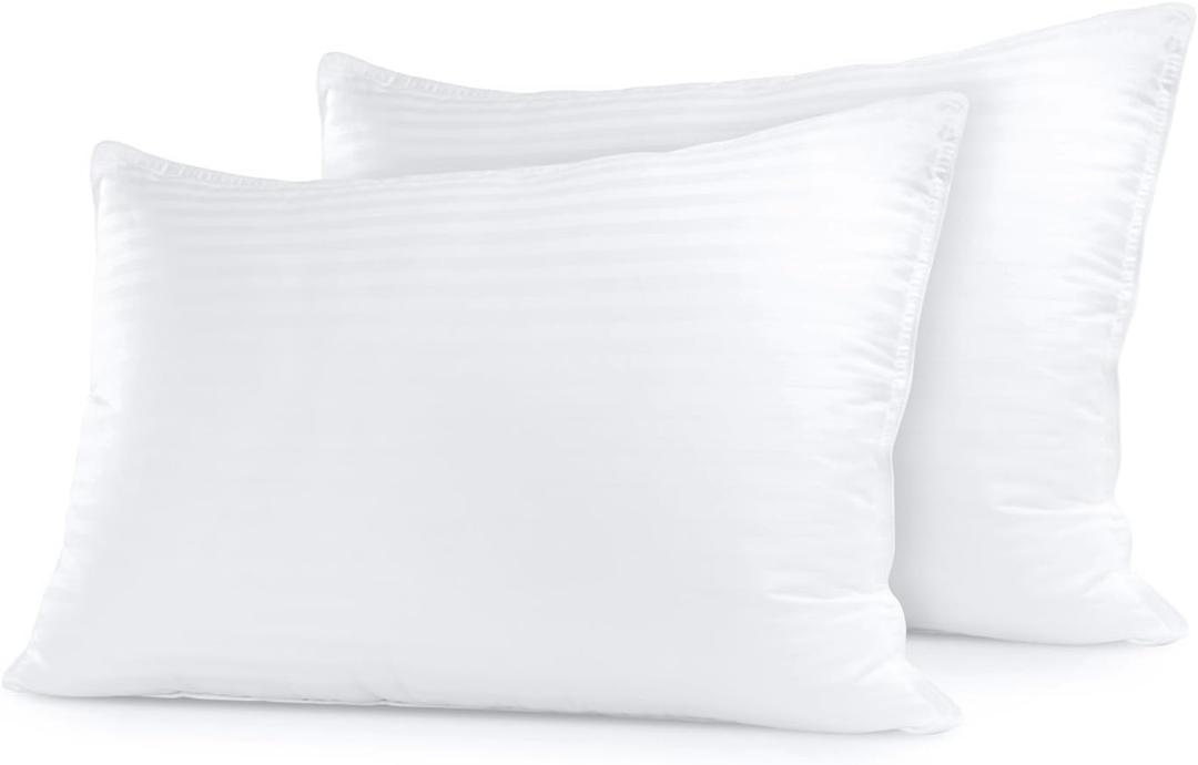 Sleep Restoration Gel Pillow - (2 Pack King) Best Hotel Quality Comfortable and Plush Cooling Gel Fiber Filled Pillow