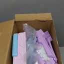 Toddler Frozen Vanity Table and Chair, Girls Magic Makeup Set with Mirror and Lights & Music, Kids Pretend Play Toys for 2 3 4 5 Year Old Girl Princess Dress Playset Birthday Easter Gifts Ages 2-4 3-5