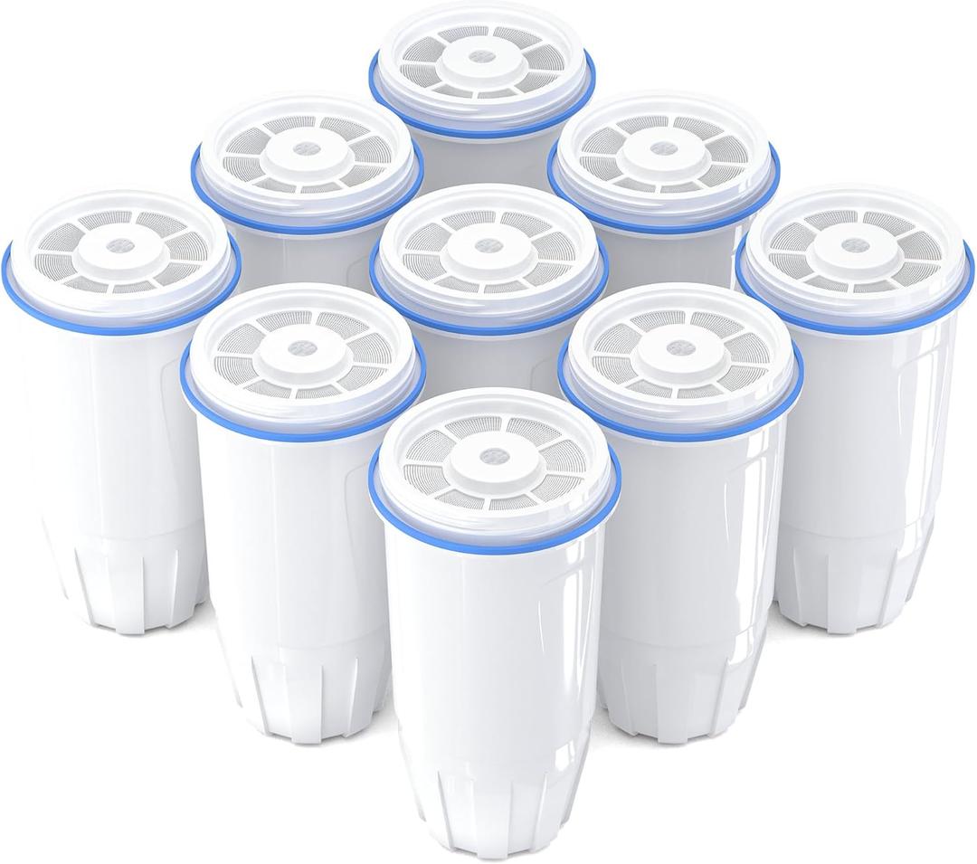 Upgraded Water Filter Replacement Fit for Zero Pitcher and Dispenser ZR-001 ZR-004 ZP-006 ZR-017, Five-Stage Filter System, Effectively Reducing Lead, Chromium, and Contaminants, 9 Packs, By BOGDA