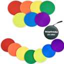 14 Pcs Non Slip Agility Markers Poly Spots, 4 inches Floor Dots Spot Markers for Gym,PE Equipment,Rubber Circles Multiple Color Sports Markers