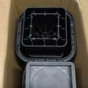 4 Pack Bed Risers 12 inch Heavy Duty, Adjustable Furniture Risers Lift Height 12",8" or 4" for Table Desk Couch Sofa Cabinet Bed Frame Dorm, Square Stackable Table Leg Risers, Black