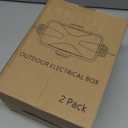 Outdoor Electrical Box Waterproof IP54-rated Outdoor Outlet Box Black Outdoor Extension Cord Cover Box (Inner 6.5 x 3.5 x 2.2inch) Wall-Hangable Waterproof Box for Protect Outlet(2 PCS Green)