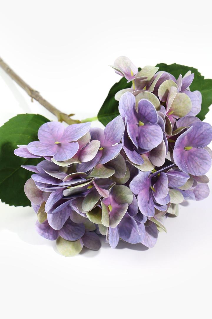 MARTINE MALL 5Pcs 21in Hydrangea Artificial Flowers, Latex Real Touch Hydrangeas Lifelike Large Hydrangea Flowers for Home Decor Party Arrangements Wedding Bouquets Centerpieces (Blue)