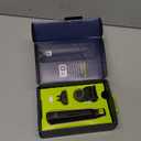 Philips Norelco OneBlade 360 Pro Hybrid Electric Shaver & Trimmer, with 12-in-1 Comb, QP6531/70 (Black/Lime Green)