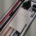 LED Desk Lamp for Home Office, Eye-Caring Desk Light with Clamp, Stepless Dimming 24W Double Head Architect Task Lamp with Remote Control, Flexible Arm for Working Studying Reading DraftingRED)