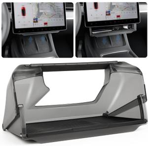 Under Screen Storage Box for Tesla 2020-2025 Model Y 2020-2023 Model 3, Hidden Design & Stable Installation, Hiddenable Privacy Storage with Anti-Slip Silicone Pad for Model Y 3 Accessories