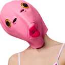 Pink Fish Mask Funny Latex Full Head Realistic Masks Fancy Dress for Halloween Carnival Costume Party