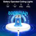 OSIDEN Rechargeable Motion Sensor Ceiling Light with Remote Wireless Magnetic Stick on Closet Light Battery Operated Ceiling Lights for Shower Shed Hallway Porch Stairs Garage