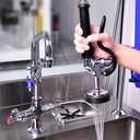 Spray Valve for Use in Commercial Kitchen. Pre Rinse Sprayer Replacement Kit for Pre Rinse Faucet with 1.42 GPM Flow Rate - Black