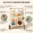 Baby Push Walker with Wheels for 6-12 Months Boys Girls, Walking Toys for 1 Year Old Learning to Walk
