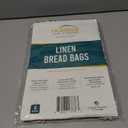 Nubliss 2-Pack Large, Reusable Organic Linen Bread Bags for Homemade Bread - BPA-Free Inner Plastic Lining - Durable Breads Storage - Sourdough Loaf Bags - Perfect for Sour dough Loaves & Baguettes (Off White)