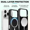 Magnetic for iPhone 17 Pro Case Christian Cross Marble Phone Case, Black Marble Jesus Faith Shockproof Slim Soft TPU and Hard PC Protective Cases Compatible with MagSafe Gift for Religious
