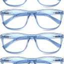 Large Reading Glasses Mens Oversized Wide Readers +2.50 Lightweight Square Magnifying Cheaters for Men W/Big Head 2 Pack