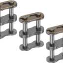 UXCELL 3Pcs #50-2/10A-2 Double Roller Chain Connecting Links 15.875mm Pitch Carbon Steel Master Connector Link