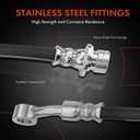 A-Premium Front Driver Brake Hydraulic Hose Compatible with Select Honda Models - Civic 2003 2004 2005 L4 1.3L - Replace# 01465S5B000