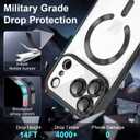 Designed for iPhone 17 Pro Case Magnetic, Compatible with Magsafe, Camera Control Button, Camera Lens Protector, Clear Soft TPU Plated Phone Case for iPhone 17 Pro, Black