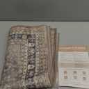 Lessymo Small Area Rugs 2x3 ft, Vintage Brown Machine Washable Rug for Entryway Kitchen Bathroom, Non Slip Low Pile Indoor Door Mat, Distressed Boho Floral Accent Carpet