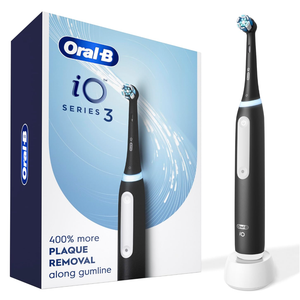 OralB Rechargeable Electric Toothbrush, iO Limited Simple Clean, 3 Cleaning Modes, Automatic Pressure Sensor to Protect Gums, Travel Case, Night Black