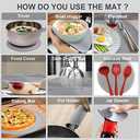 2 in 1, Aidacom Microwave Place Mat & Food Cover- Mat as Bowl Holder, for Splatter Guard, Multi-use: Silicone Trivet, Pot Holders, Drying, Baking, Utensils Rest for Kitchen Counter, Grey (Gray)