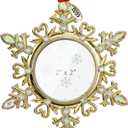 Christmas Tree Hanging Ornaments 2 inch Picture Frame Snowflake Photo Pendant Decoration (1 Piece - B (2024))