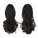 SOFEIYAN 13" Ponytail Extension Long Curly Ponytail Clip in Claw Hair Extension Natural Synthetic Hairpiece for Women,4/4A/6