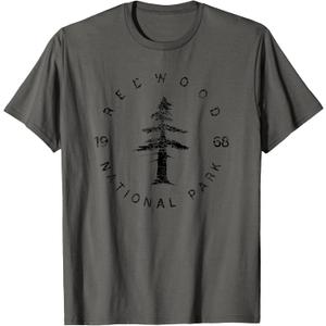 Redwood Shirt National Park US Summer Travel Redwoods Shirt T-Shirt for Men Women Girls Kids (Gray, M)