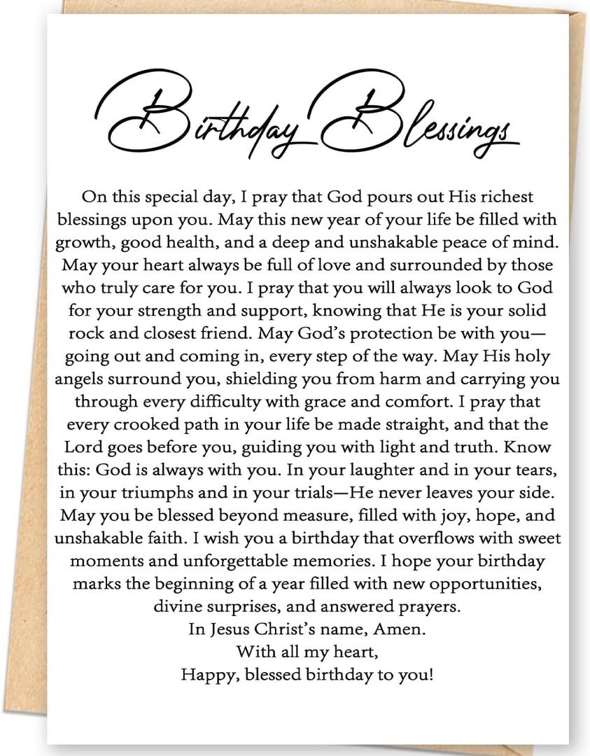 3 x Christian Birthday Cards for Women Men, DaySpring Religious Birthday Blessings Card