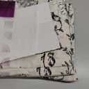 Jinchan Linen Floral Curtains 84 Inch Length for Living Room Bedroom Light Filtering Farmhouse Peony Flower Drapes Rustic Window Curtain Set Rod Pocket Back Tab 2 Panels Black