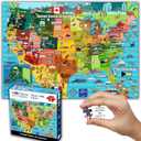 Think2Master Colorful United States Map 1000 Pieces Jigsaw Puzzle for Kids 12+, Teens, Adults & Families. Great Educational Gift for Interest in The USA Map. Size: 26.8 X 18.9