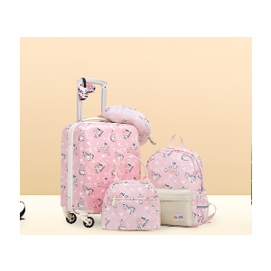 Coolife Kid’s Luggage Set 5 Piece Suitcase Set 16’’ Carry on Hardside Spinner Toddler Luggage Travel Rolling Luggage Girls Boys