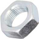 Steel Hex Jam Nut, Zinc Plated Finish, Grade 2, ASME B18.2.2, 9/16"-18 Thread Size, 7/8" Width Across Flats, 5/16" Thick (Pack of 100)