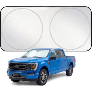 EzyShade Windshield Sun Shade with Shield-X Reflective Technology. See Vehicle Size-Chart. Foldable 1-Piece Car Sunshade Front Windshield Window Car SUV Truck. Sun Visor Heat Shield. Large (L) Size