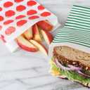 Lunchskins Paper Sandwich Bags - Sealable, Recyclable & Grease-Resistant - Disposable Snack Bags for Kids & Family - Self-Adhesive Closure for Freshness - Perfect for On-the-Go & Home Use (Apple)