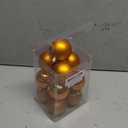 HUMDMTHUT Orange 2.36" Christmas Ball Ornaments，Pre-Strung Christmas Tree Decorations，Holiday Hanging Balls-3 Style Shatterproof Plastic Ornaments Set of 12pcs (Orange, Middle)