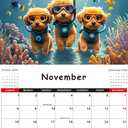 2026 Calendar Table Calendar,11.2" x 8.3",Cool Cat and Dog Calendar (Tech Dog)