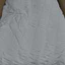 JOLLYVOGUE Queen Comforter Set, 3 Pieces White Seersucker Comforters Queen Size, Lightweight & Fluffy Bedding Sets Queen for All Season with 1 Ruffle Comforter and 2 Ruffle Pillowshams