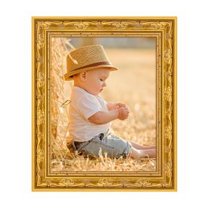 MOUDAMION 24x36 Ornate Gold Wood Frame, 36x24in Floral Picture Frames, 24 x 36inch Gallery Photo Pic Display with HD Plexiglass, 1.4in Widen 1in Thick, Horizontal Vertical Wall Display
