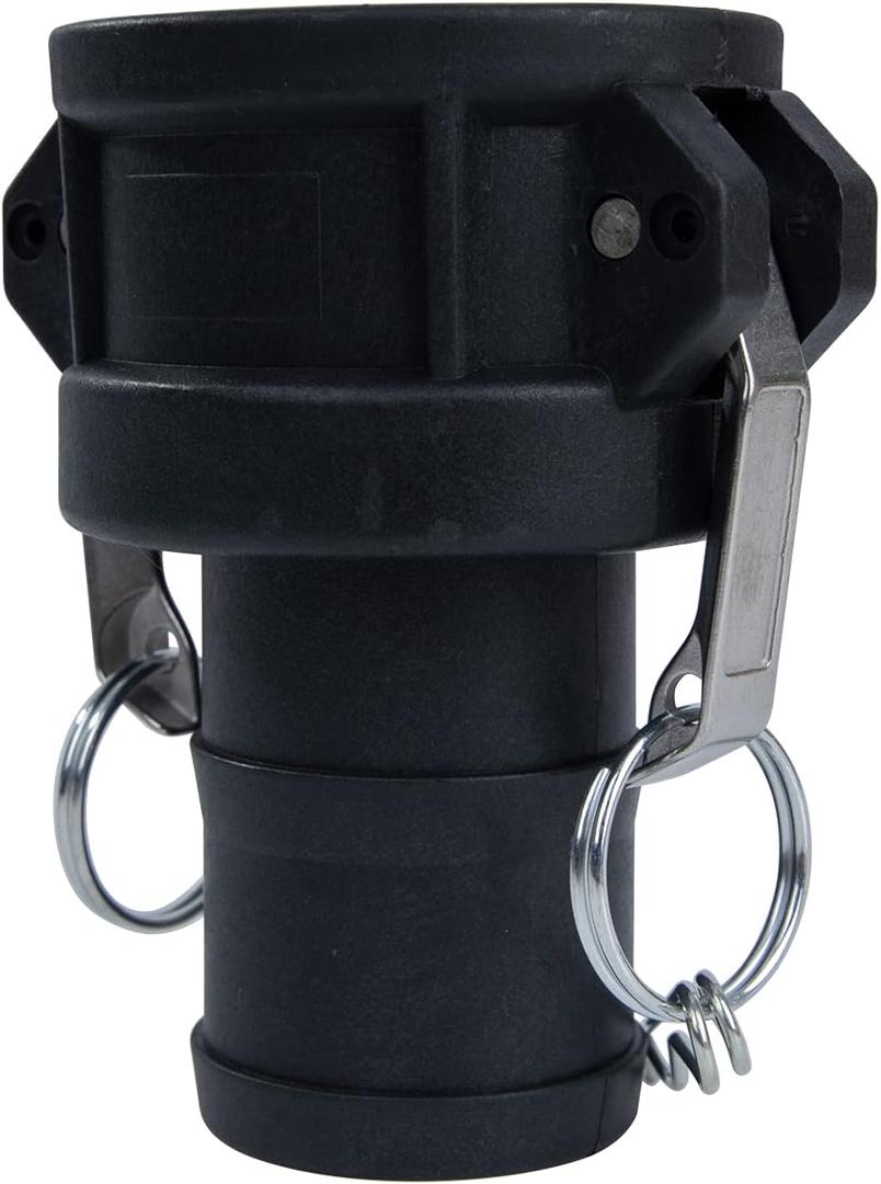 2 pcs Polypropylene Camlock Fittings (2"Type C) Cam lock Hose Fittings Standard Female Coupler x Hose End With Camlock Gasket Inside Camlock Fittings Poly (2")